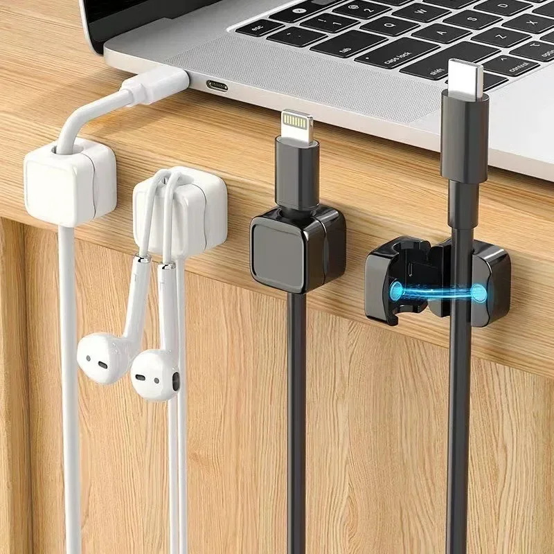 Cable Organizer Magnetic - 36/16/8/3 Adet Manyetik Kablo Klipsleri, Yapışkanlı