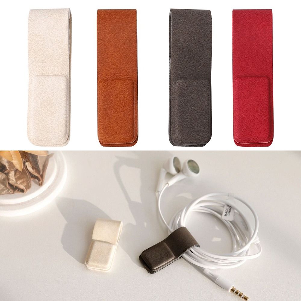 Cable Organizer Magnetic - Yeni Deri Kulaklık Kablosu Klipsi Esnek