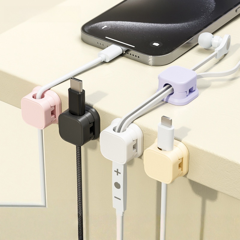 Cable Organizer Magnetic - Çok Renkli Manyetik Kablo Düzenleyici Klipsler,