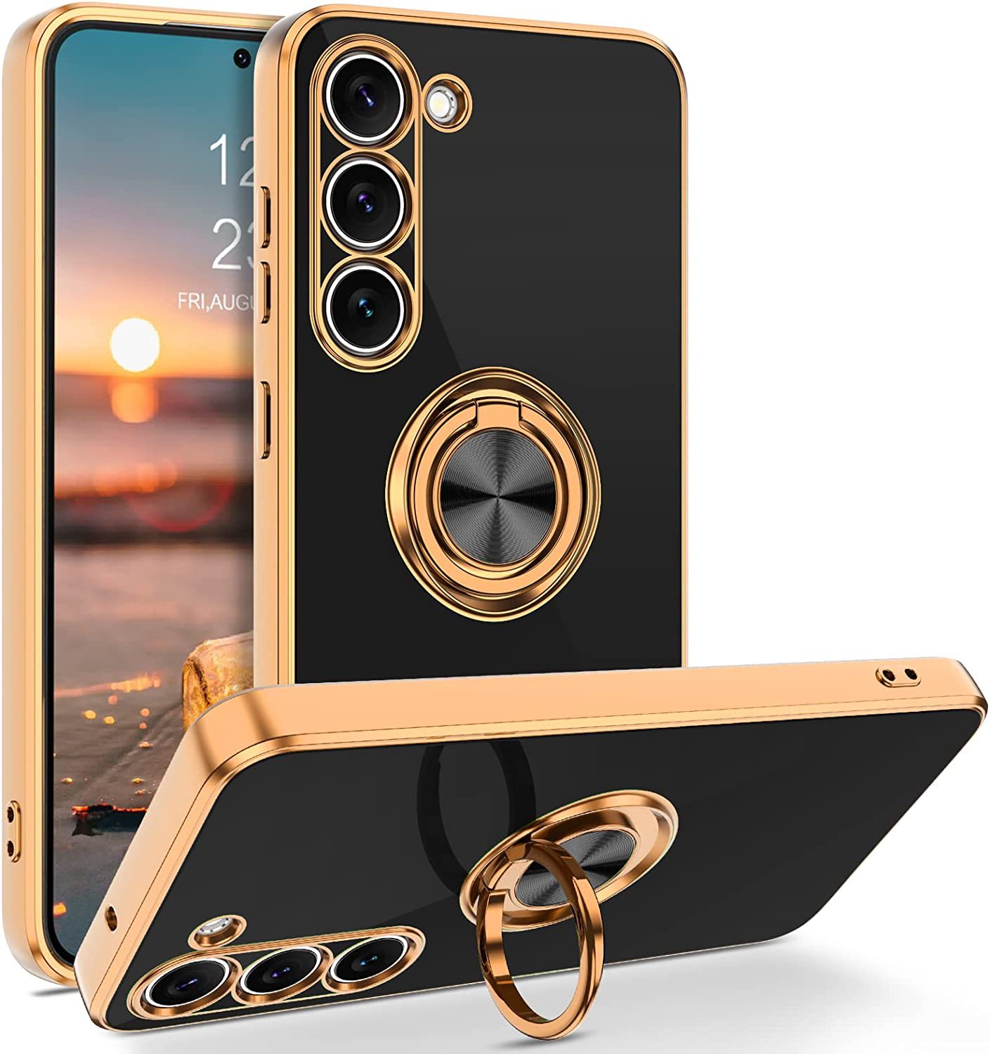 Phone Accessories Case - Lüks Kaplama Manyetik 360 ° Samsung