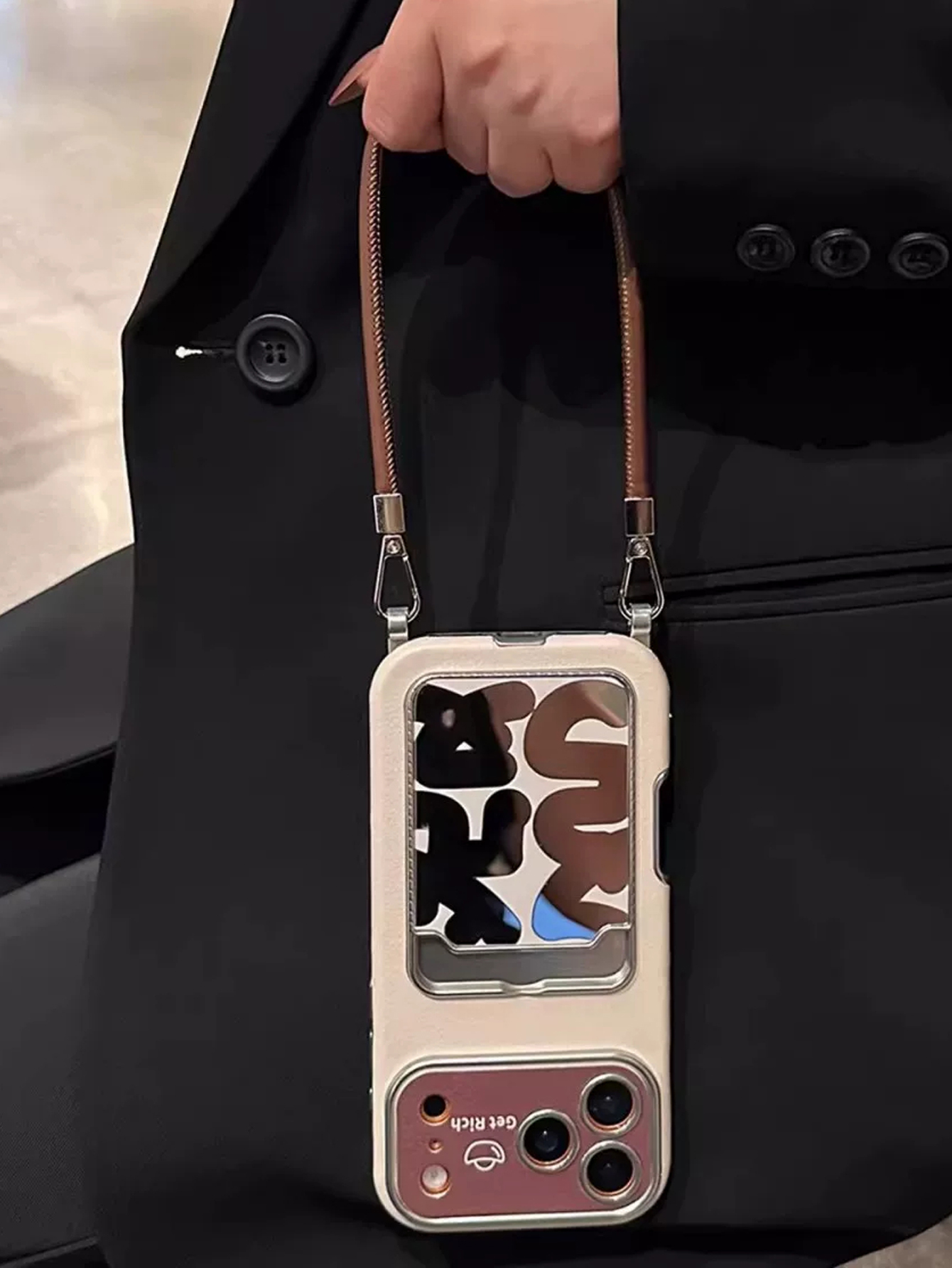 Lüks Deri Aynalı Kartlık Telef - Phone Accessories Case incelemesi ve fiyatı